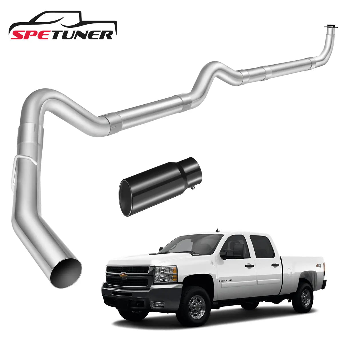 4'/5' 2001-2004 LB7 6.6 Duramax DPF Delete Race Pipe |SPETUNER