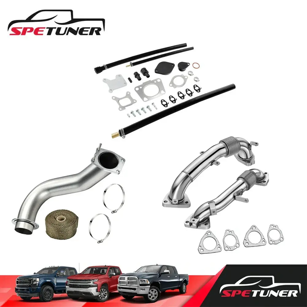 EGR Delete+Downpipe+Uppipe for L5P LML LMM LBZ LLY 2004.5+ 6.6L Duramax Diesel |SPETUNER-12