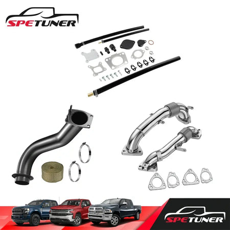 EGR Delete+Downpipe+Uppipe for L5P LML LMM LBZ LLY 2004.5+ 6.6L Duramax Diesel |SPETUNER-1