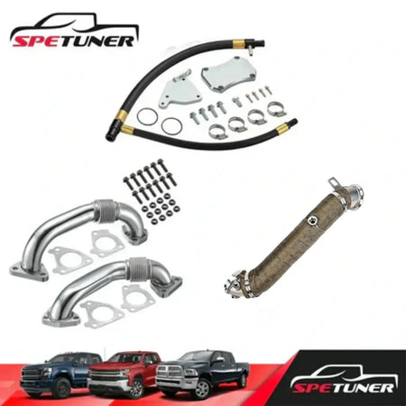 EGR Delete+Downpipe+Uppipe for L5P LML LMM LBZ LLY 2004.5+ 6.6L Duramax Diesel SPETUNER