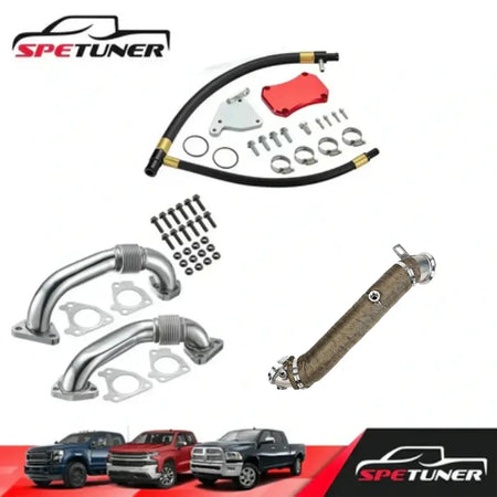 EGR Delete+Downpipe+Uppipe for L5P LML LMM LBZ LLY 2004.5+ 6.6L Duramax Diesel SPETUNER